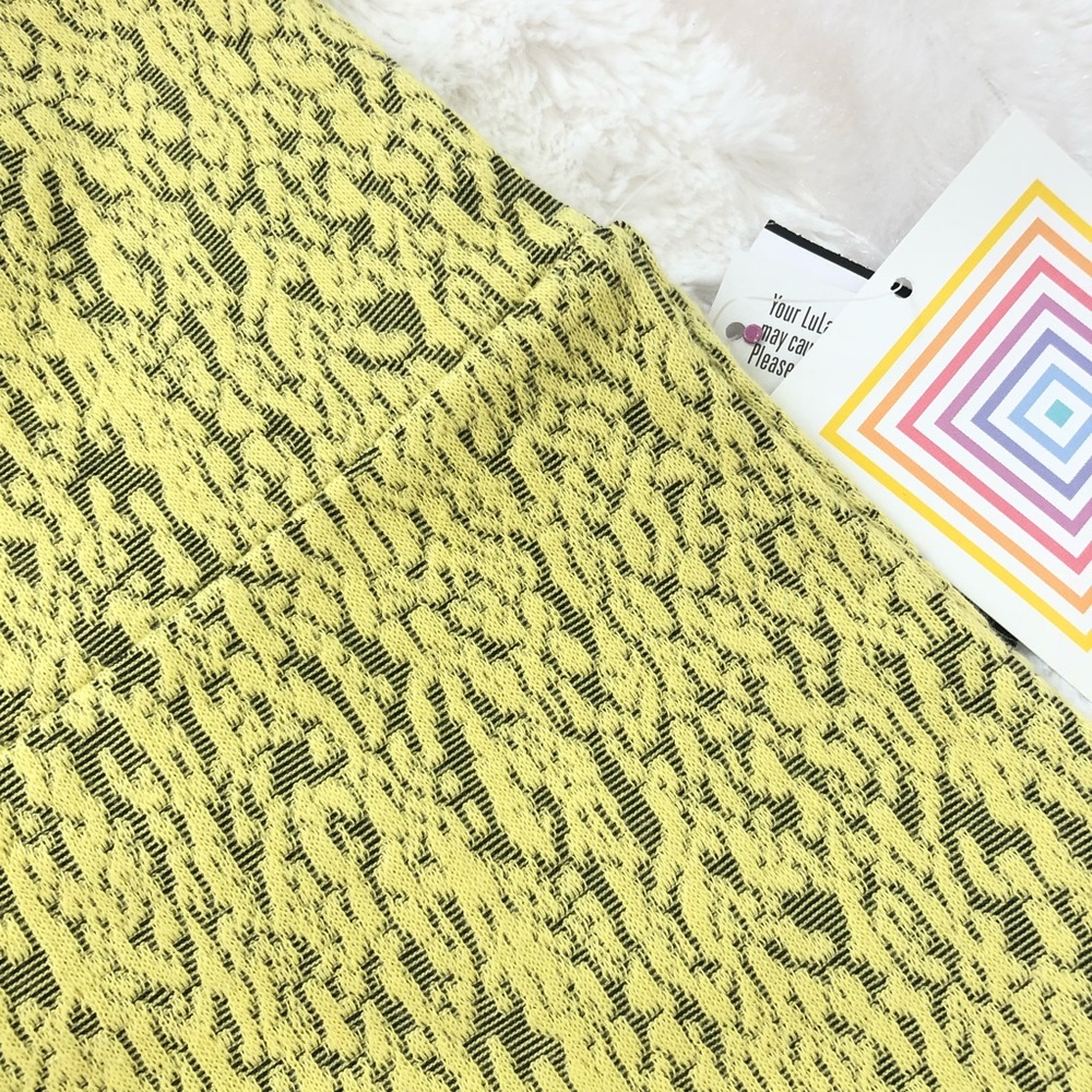 Lularoe Cassie Lace Overlay Yellow Pencil Skirt M - Picture 2 of 4